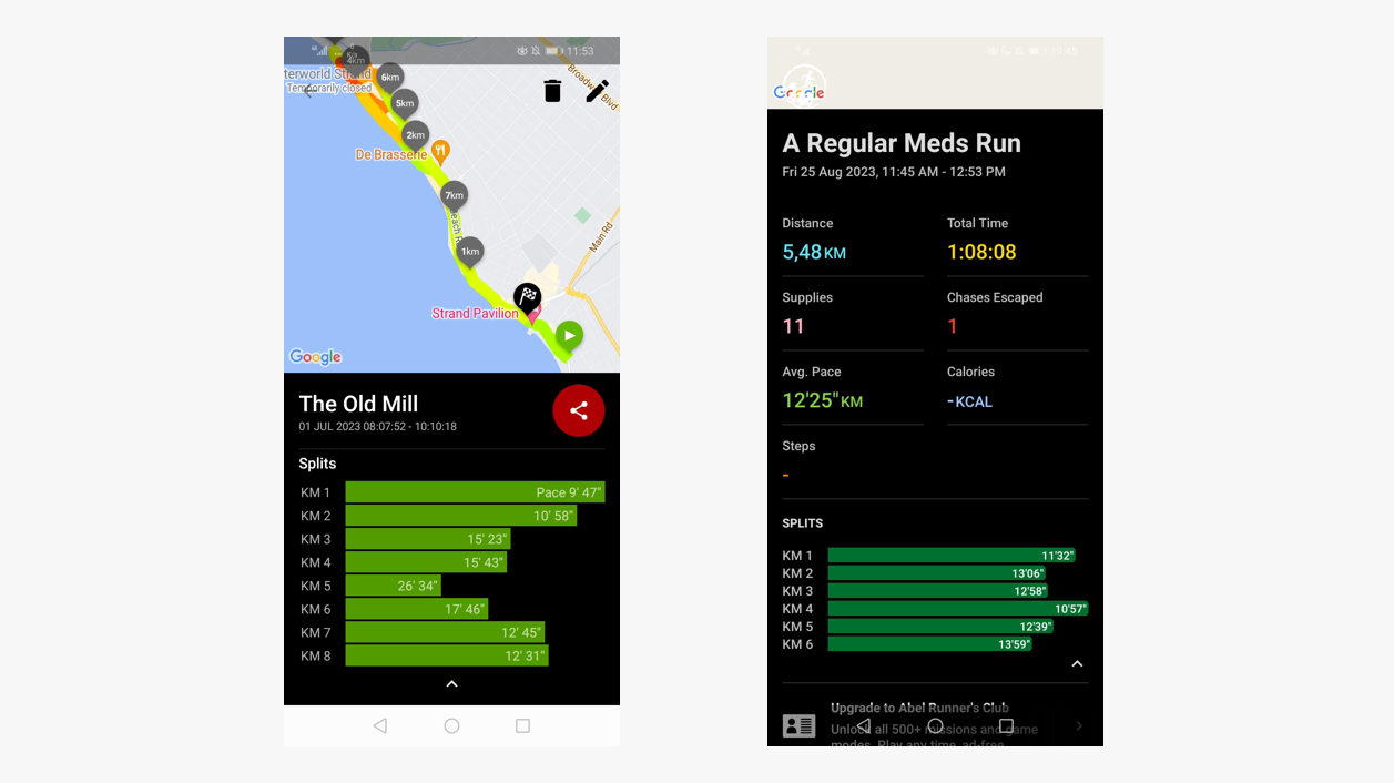 Image of a run log